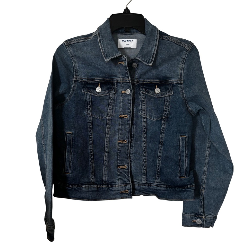 Old Navy Girls Denim Jacket XL 14/16 NWT Button Front Pockets